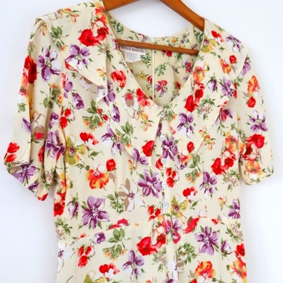 Vintage Susan Bristol Floral Maxi Dress - Picture 1 of 4